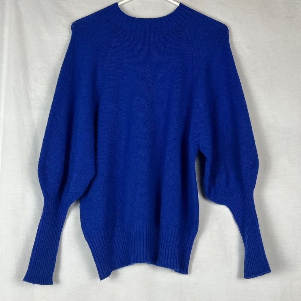 Blue Apparis High Neck Dolman Sleeve Sweater